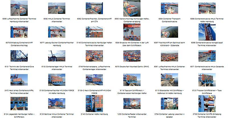 Bilder vom Containerhafen Hamburg Fotografien vom Hamburger Containerhafen, den Containerterminals Hamburgs  - Hamburger Bildagentur fotografie  - historische Foto-Sammlung.
